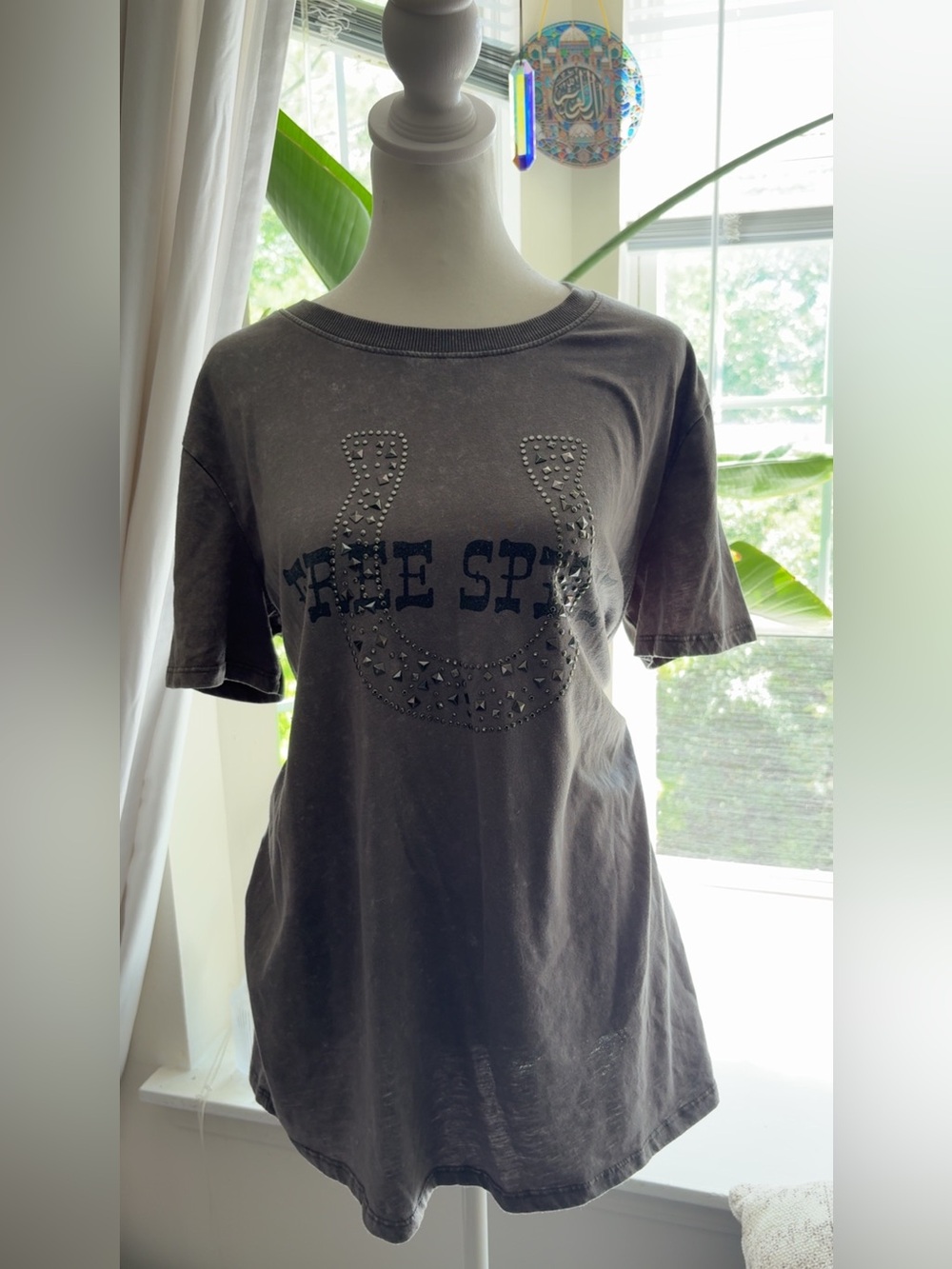 Oversized Maurices Free Spirt Studded Vintage Wash Tee